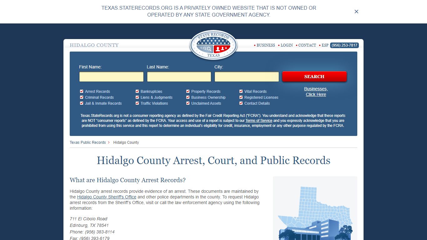 Hidalgo County Arrest, Court, and Public Records