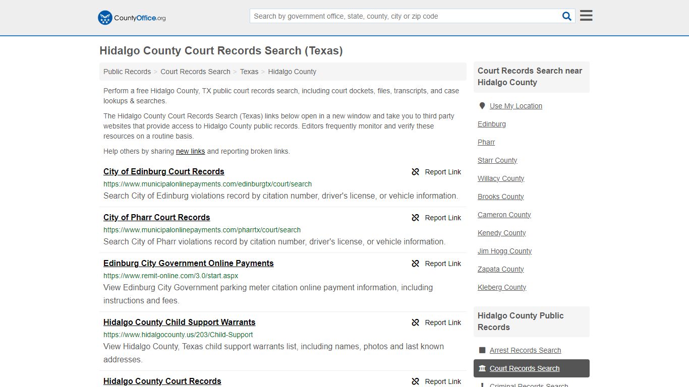 Hidalgo County Court Records Search (Texas) - County Office